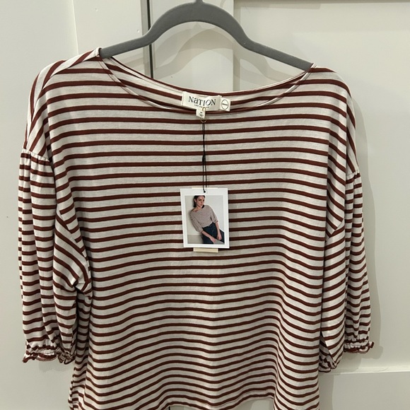 Nation Sandra Striped Boatneck Top - Picture 11 of 11